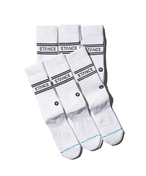 STANCE（スタンス）の「STANCE SOCKS / スタンスソックス BASIC CREW SOCKS 6 PACK ベーシッククルー ソックス 6パック（ソックス/靴下・メンズ・ホワイト/ブラック・FREE）」の13枚目の写真