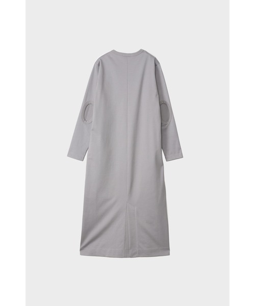 CINOH（チノ）の「REFINA LONG DRESS（ワンピース・レディース・ライトグレー/ブラック/オフホワイト・38/36）」の5枚目の写真