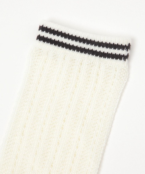 LOWRYS FARM（ローリーズファーム）の「レースラインソックス　493122（ソックス/靴下・レディース・オフホワイト/ブラック・FREE）」の10枚目の写真