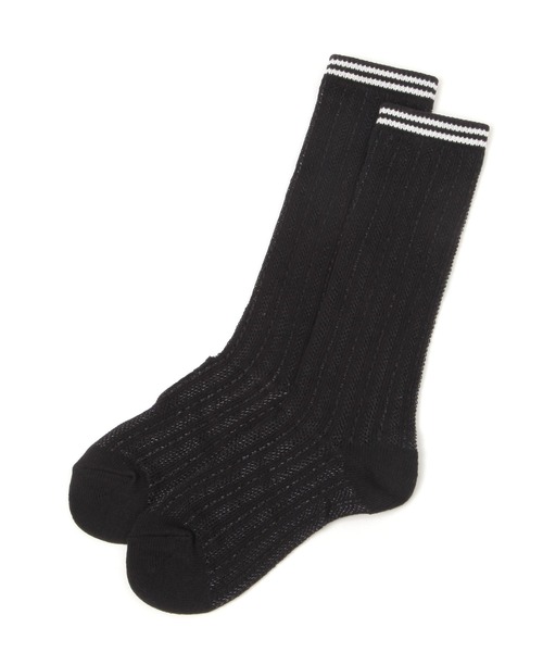 LOWRYS FARM（ローリーズファーム）の「レースラインソックス　493122（ソックス/靴下・レディース・オフホワイト/ブラック・FREE）」の4枚目の写真