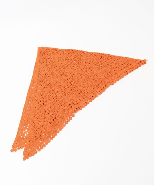 niko and...（ニコアンド）の「オリジナルクロシェ風マルチスカーフ（バンダナ/スカーフ・レディース・オフホワイト/オレンジ/ブラック・0）」の7枚目の写真