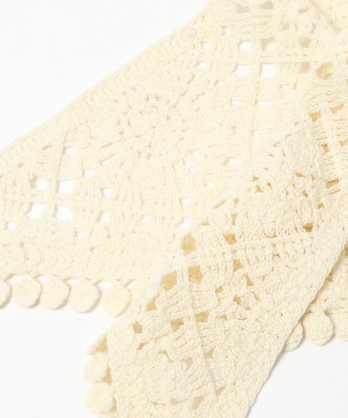 niko and...（ニコアンド）の「オリジナルクロシェ風マルチスカーフ（バンダナ/スカーフ・レディース・オフホワイト/オレンジ/ブラック・0）」の16枚目の写真