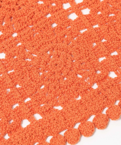 niko and...（ニコアンド）の「オリジナルクロシェ風マルチスカーフ（バンダナ/スカーフ・レディース・オフホワイト/オレンジ/ブラック・0）」の19枚目の写真