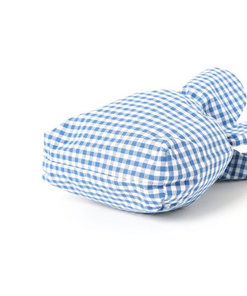 Mayree（メイリー）の「【urge select】ギンガムチェック フラワーモチーフ ショルダーバッグ(バッチ付き)（ショルダーバッグ・レディース・ブルー/レッド・FREE）」の5枚目の写真