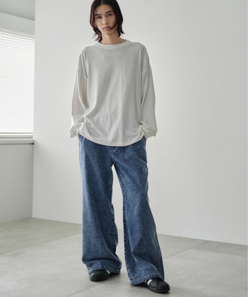 WEGO（ウィゴー）の「WEGO/ローライズバギーフレアデニムパンツ（デニムパンツ・メンズ・スカイブルー/ブラック系3/コバルトブルー・SMALL/MEDIUM/LARGE）」の6枚目の写真