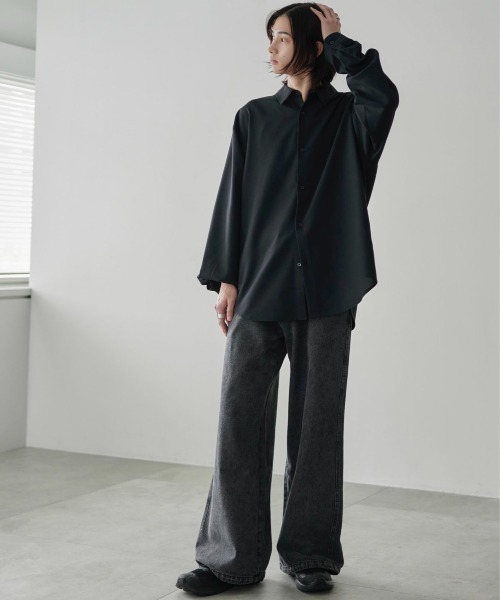 WEGO（ウィゴー）の「WEGO/ローライズバギーフレアデニムパンツ（デニムパンツ・メンズ・スカイブルー/ブラック系3/コバルトブルー・SMALL/MEDIUM/LARGE）」の5枚目の写真