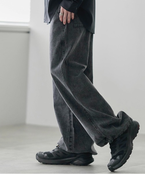 WEGO（ウィゴー）の「WEGO/ローライズバギーフレアデニムパンツ（デニムパンツ・メンズ・スカイブルー/ブラック系3/コバルトブルー・SMALL/MEDIUM/LARGE）」の10枚目の写真