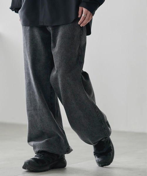 WEGO（ウィゴー）の「WEGO/ローライズバギーフレアデニムパンツ（デニムパンツ・メンズ・スカイブルー/ブラック系3/コバルトブルー・SMALL/MEDIUM/LARGE）」の11枚目の写真