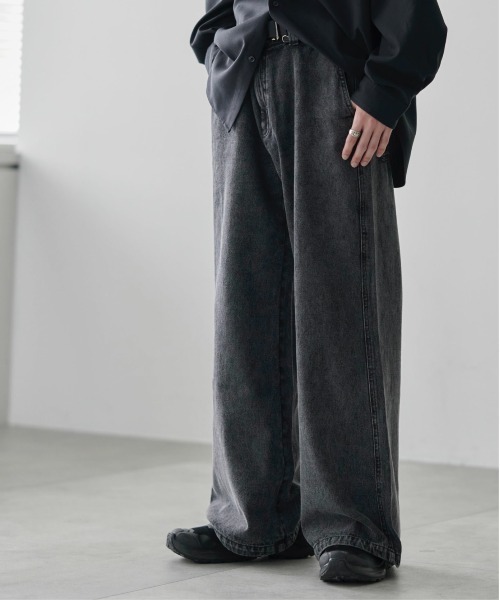 WEGO（ウィゴー）の「WEGO/ローライズバギーフレアデニムパンツ（デニムパンツ・メンズ・スカイブルー/ブラック系3/コバルトブルー・SMALL/MEDIUM/LARGE）」の8枚目の写真