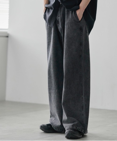 WEGO（ウィゴー）の「WEGO/ローライズバギーフレアデニムパンツ（デニムパンツ・メンズ・スカイブルー/ブラック系3/コバルトブルー・SMALL/MEDIUM/LARGE）」の9枚目の写真