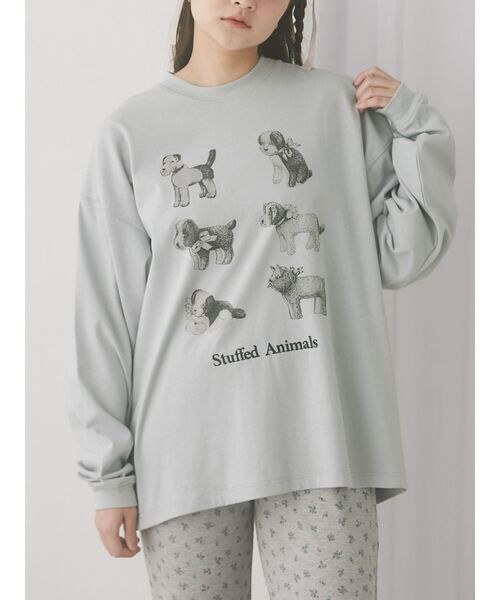 tシャツ stuffed animalロンT レディース stuffed animalロンT（Tシャツ/カットソー）｜merry jenny