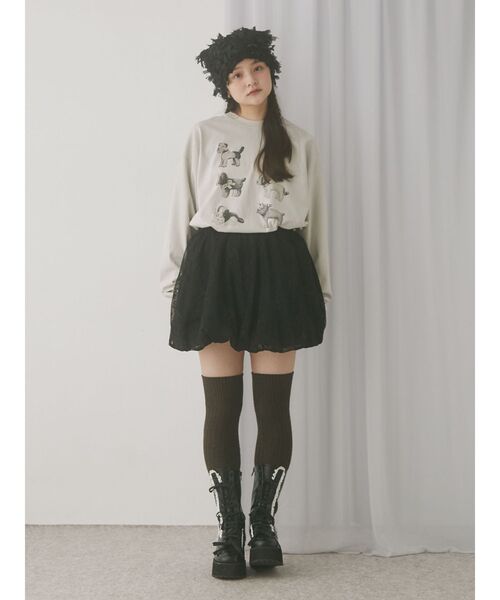 merry jenny（メリージェニー）の「stuffed animalロンT（Tシャツ/カットソー・レディース・オフホワイト/グレー/ブルー・FREE）」の12枚目の写真