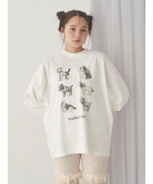 merry jenny（メリージェニー）の「stuffed animalロンT（Tシャツ/カットソー・レディース・オフホワイト/グレー/ブルー・FREE）」の19枚目の写真