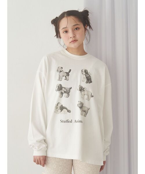 merry jenny（メリージェニー）の「stuffed animalロンT（Tシャツ/カットソー・レディース・オフホワイト/グレー/ブルー・FREE）」の20枚目の写真