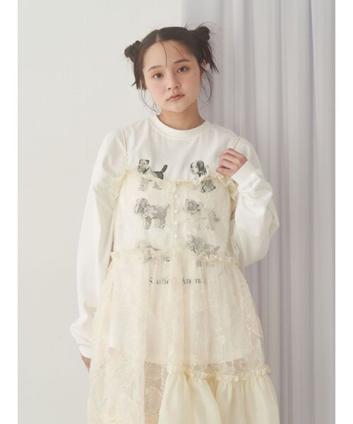 merry jenny（メリージェニー）の「stuffed animalロンT（Tシャツ/カットソー・レディース・オフホワイト/グレー/ブルー・FREE）」の21枚目の写真