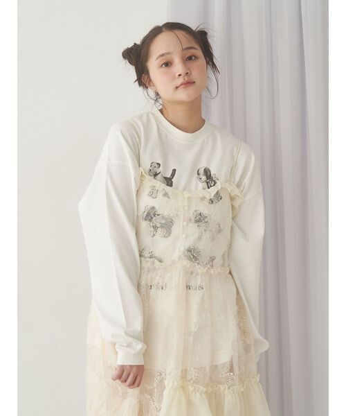 merry jenny（メリージェニー）の「stuffed animalロンT（Tシャツ/カットソー・レディース・オフホワイト/グレー/ブルー・FREE）」の22枚目の写真