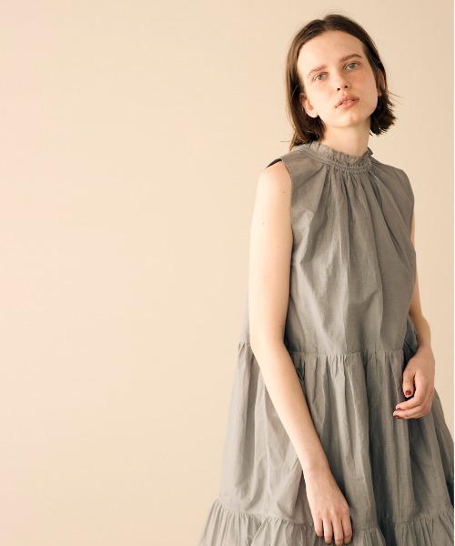 Marilyn Moon（マリリンムーン）の「sheer starched cotton gather dress（ワンピース・レディース・ブラック/オフホワイト・FREE）」の12枚目の写真