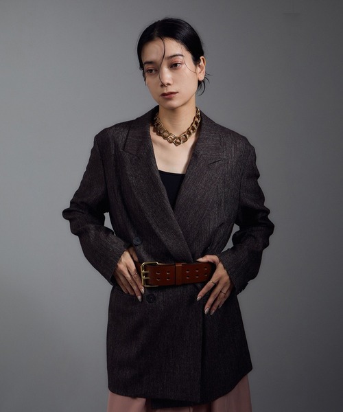 TORY LEATHER（トリーレザー）の「【TORY LEATHER（トリーレザー）】Wide Tongue Belt/ベルト（ベルト・レディース・ブラウン/ブラック・FREE）」の5枚目の写真