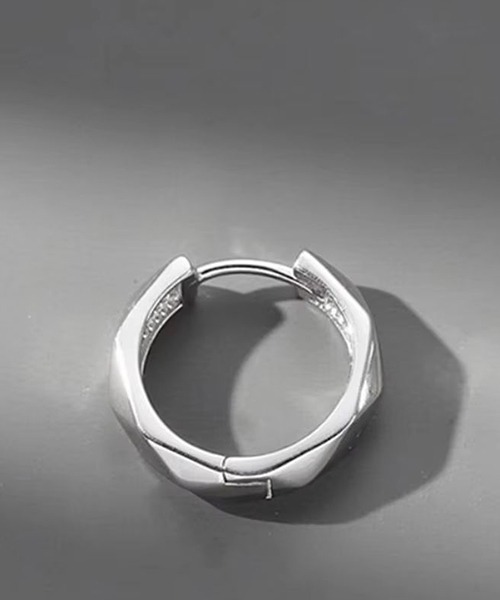 WARAIJOGO(ワライジョウゴ)の「【WARAIJOGO】EKG157/リングペアピアス/両耳用(NEZ)(ピアス(両耳用)・レディース・シルバー・FREE)」の4枚目の写真