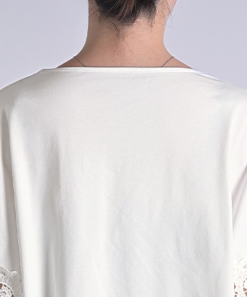 HUG.U(ハグユー)の「接触冷感レース袖Tシャツ(Tシャツ/カットソー・レディース・ホワイト/ブルーグレー/ブラック・FREE)」の19枚目の写真