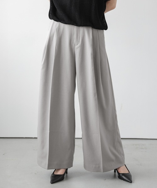 センタータックワイドスラックス（スラックス）｜La-gemme（ラジェム