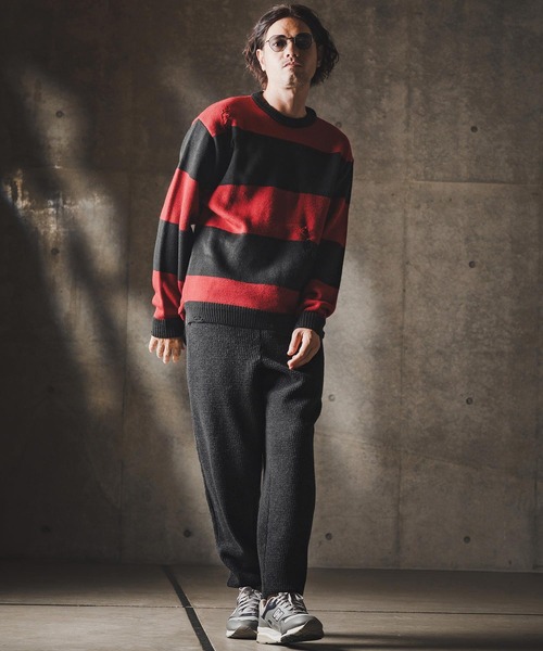 GLIMCLAP(グリムクラップ)の「mp13872-Relax & Slim-fit joggers-Soft brushed waffle fabric- ジョガーパンツ(その他パンツ・メンズ・キナリ/ダークベージュ/ブラック・S/M/L)」の20枚目の写真