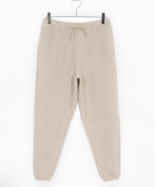 GLIMCLAP(グリムクラップ)の「mp13872-Relax & Slim-fit joggers-Soft brushed waffle fabric- ジョガーパンツ(その他パンツ・メンズ・キナリ/ダークベージュ/ブラック・S/M/L)」の22枚目の写真