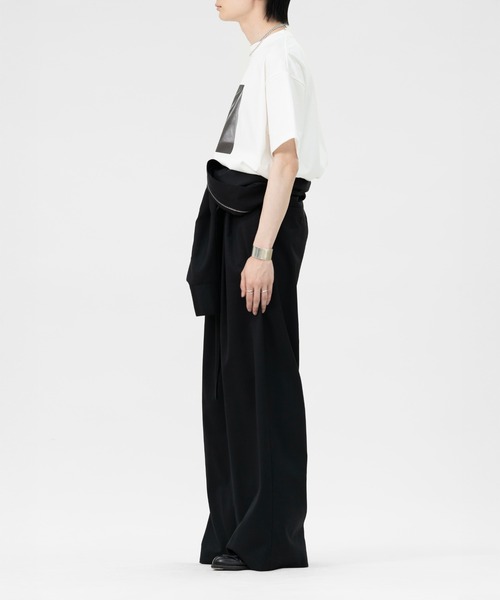 LAPIIS(ラピス)の「FABRIC FRAME T-SHIRT(Tシャツ/カットソー・メンズ・ホワイト/グレー・LARGE/MEDIUM)」の5枚目の写真