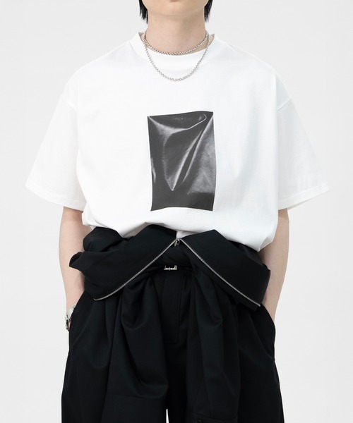 LAPIIS(ラピス)の「FABRIC FRAME T-SHIRT(Tシャツ/カットソー・メンズ・ホワイト/グレー・LARGE/MEDIUM)」の10枚目の写真