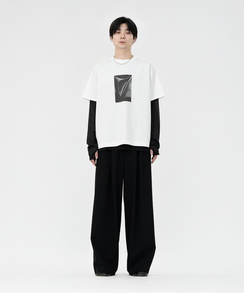 LAPIIS(ラピス)の「FABRIC FRAME T-SHIRT(Tシャツ/カットソー・メンズ・ホワイト/グレー・LARGE/MEDIUM)」の17枚目の写真