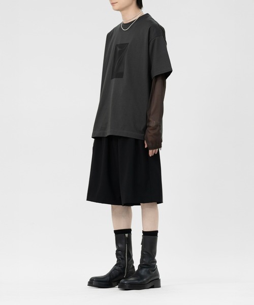 LAPIIS(ラピス)の「FABRIC FRAME T-SHIRT(Tシャツ/カットソー・メンズ・ホワイト/グレー・LARGE/MEDIUM)」の7枚目の写真