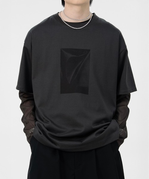 LAPIIS(ラピス)の「FABRIC FRAME T-SHIRT(Tシャツ/カットソー・メンズ・ホワイト/グレー・LARGE/MEDIUM)」の13枚目の写真