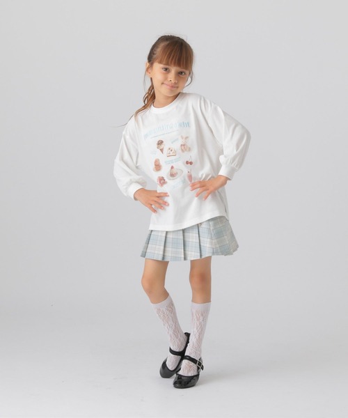 GLOBAL WORK（グローバルワーク）の「CHEER ONプリーツスカート/T/495941（スカート・キッズ・チェック/ブラック/グレー・100cm/110cm/120cm）」の5枚目の写真