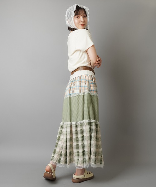 KENZO パッチワーク ロングスカート 38 KENZO パッチワーク ロングスカート 38