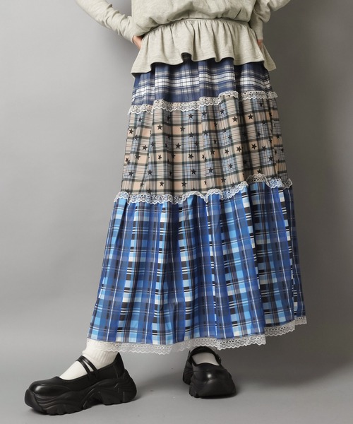 襤褸パッチワークスカート 古布 リメイク 手作り BORO 襤褸 パッチワーク スカート | iichi