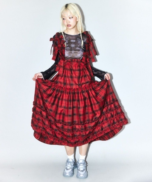 Candy Stripper(キャンディストリッパー)の「NEED YOU・・・JUMPER スカート(ジャンパースカート・レディース・レッド/ライトブルー/ブラック・FREE)」の15枚目の写真