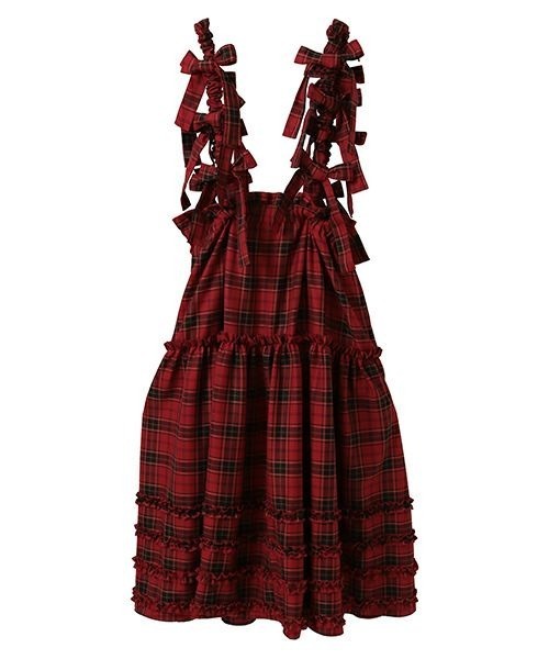 candystripper ジャンパースカート Candy Stripper（キャンディストリッパー）の「SHIRRING JUMPER