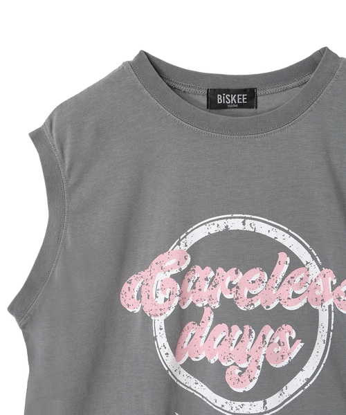 BISKEE（ビスキー）の「ノースリーブピグメントＴシャツ（Tシャツ/カットソー・キッズ・サックスブルー/グレー・140cm/150cm/160cm）」の22枚目の写真