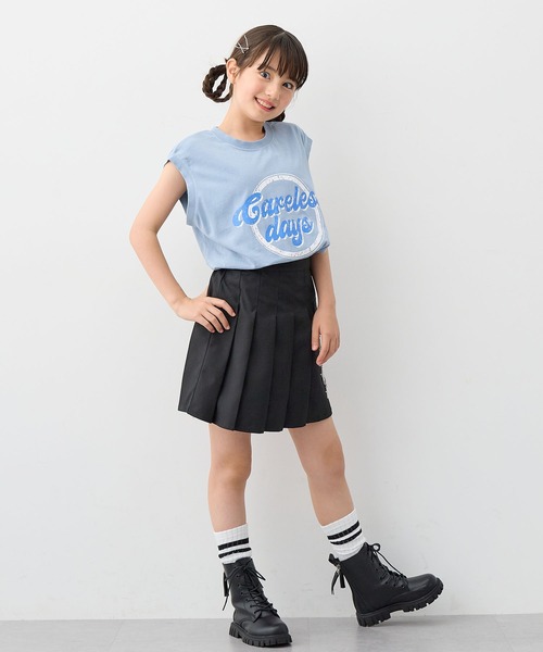 BISKEE（ビスキー）の「ノースリーブピグメントＴシャツ（Tシャツ/カットソー・キッズ・サックスブルー/グレー・140cm/150cm/160cm）」の16枚目の写真