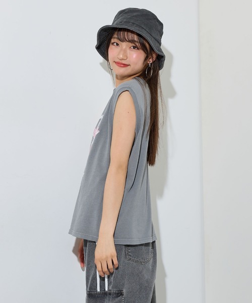 BISKEE（ビスキー）の「ノースリーブピグメントＴシャツ（Tシャツ/カットソー・キッズ・サックスブルー/グレー・140cm/150cm/160cm）」の8枚目の写真