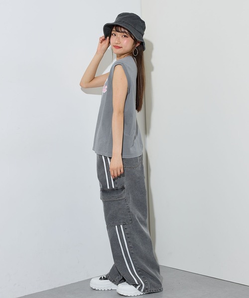 BISKEE（ビスキー）の「ノースリーブピグメントＴシャツ（Tシャツ/カットソー・キッズ・サックスブルー/グレー・140cm/150cm/160cm）」の11枚目の写真