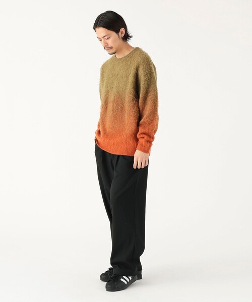 B:MING by BEAMS（ビーミングバイビームス）の「グラデーション シャギー ニット（ユニセックス）（ニット/セーター・メンズ・ブルー/オリーブ・S/M/L/XL）」の3枚目の写真