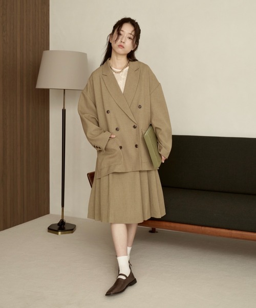 moi tytto（モイテュット）の「ミディ丈セットスカート（スカート・レディース・オレンジ/ナチュラル/ブラウン/チェック・MEDIUM/SMALL）」の10枚目の写真