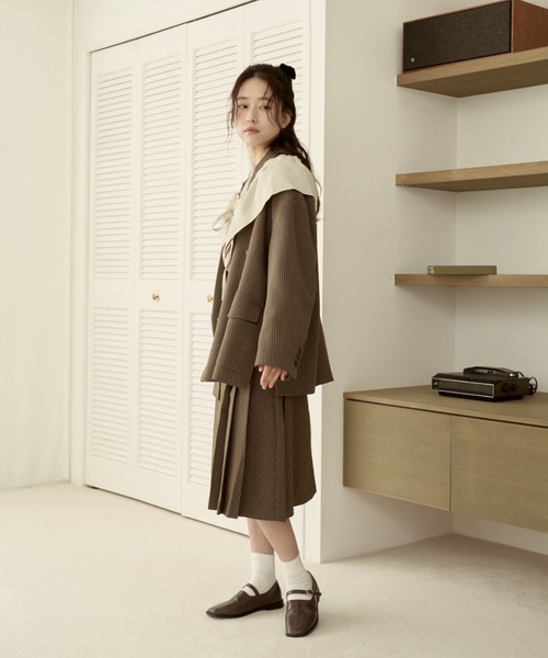 moi tytto（モイテュット）の「ミディ丈セットスカート（スカート・レディース・オレンジ/ナチュラル/ブラウン/チェック・MEDIUM/SMALL）」の20枚目の写真