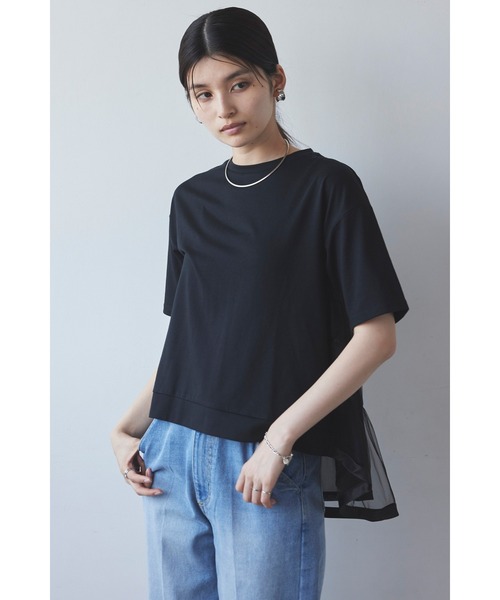 &. NOSTALGIA（アンドドットノスタルジア）の「バックチュールTシャツ（Tシャツ/カットソー・レディース・ブラック/グレー/オフホワイト・M）」の11枚目の写真