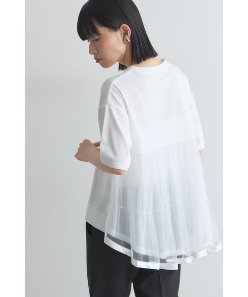 &. NOSTALGIA（アンドドットノスタルジア）の「バックチュールTシャツ（Tシャツ/カットソー・レディース・ブラック/グレー/オフホワイト・M）」の13枚目の写真