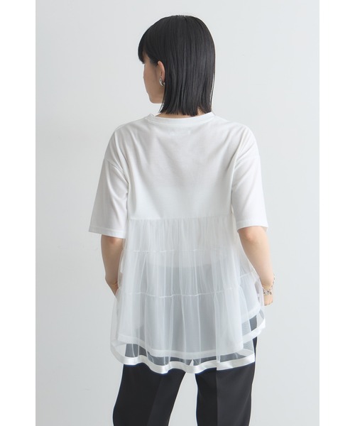 &. NOSTALGIA（アンドドットノスタルジア）の「バックチュールTシャツ（Tシャツ/カットソー・レディース・ブラック/グレー/オフホワイト・M）」の15枚目の写真