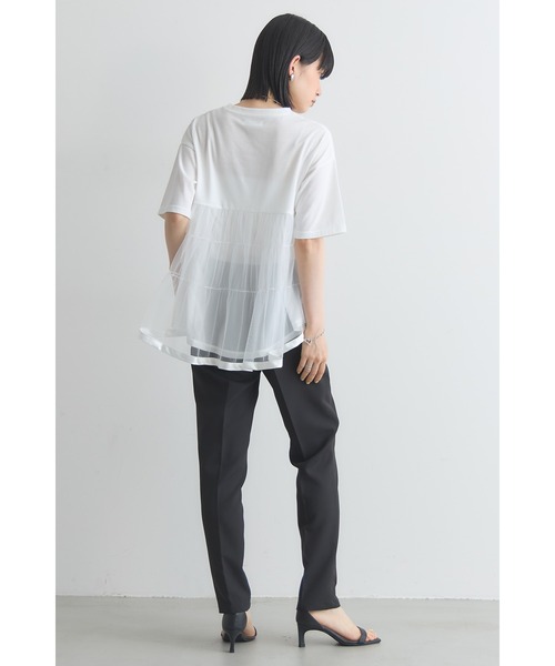 &. NOSTALGIA（アンドドットノスタルジア）の「バックチュールTシャツ（Tシャツ/カットソー・レディース・ブラック/グレー/オフホワイト・M）」の16枚目の写真