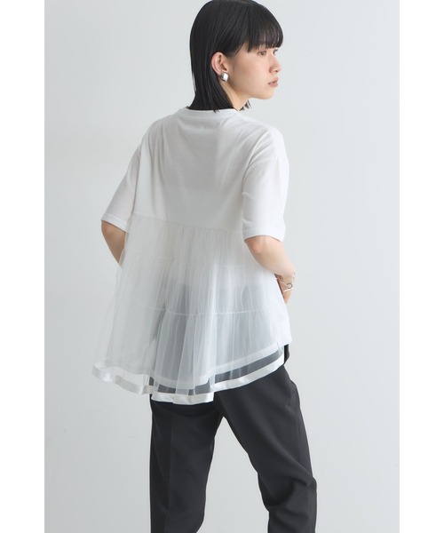 &. NOSTALGIA（アンドドットノスタルジア）の「バックチュールTシャツ（Tシャツ/カットソー・レディース・ブラック/グレー/オフホワイト・M）」の17枚目の写真