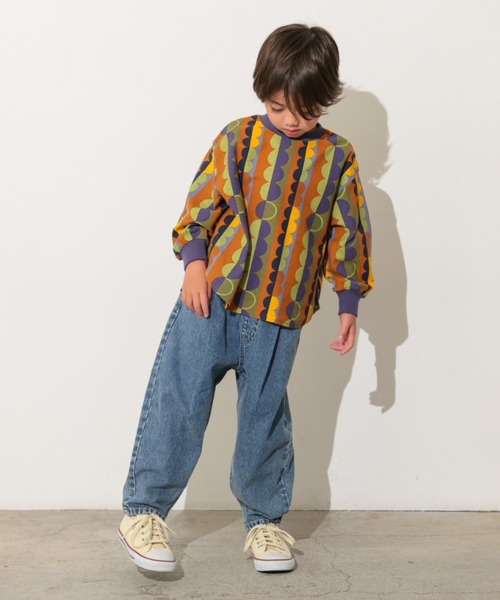 Ocean&Ground（オーシャン&グラウンド）の「ｿｳｶﾞﾗﾌﾟﾘﾝﾄﾗｳﾝﾄﾞTｼｬﾂ（Tシャツ/カットソー・キッズ・チャコール/レンガ/ブラック/マルチ・90/100/110/120/130/140）」の19枚目の写真